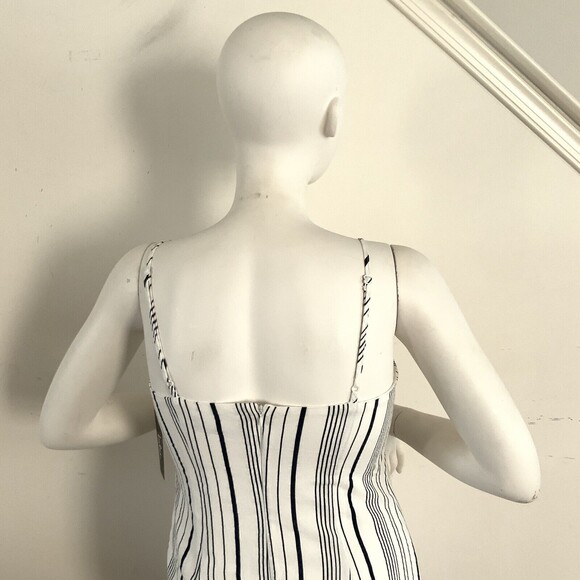 Lulu’s Dress Navy White Stripe Mini Spaghetti Strap L - Picture 5 of 10